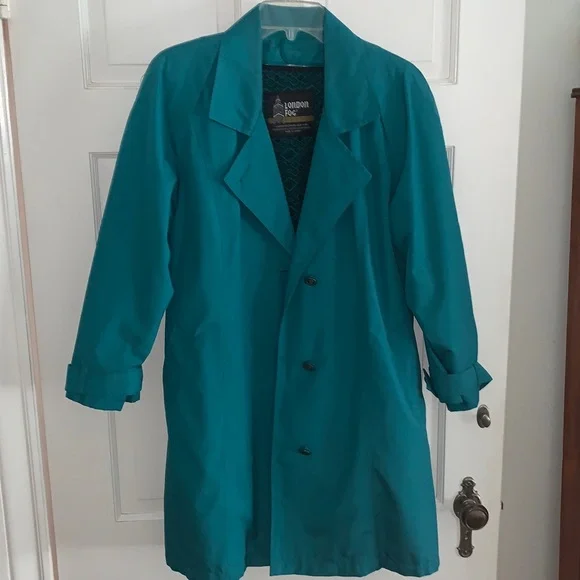 ジャケット・アウター LONDON FOG long coat green Towne By London Fog Green Trench Coat – Parker & Peony Boutique